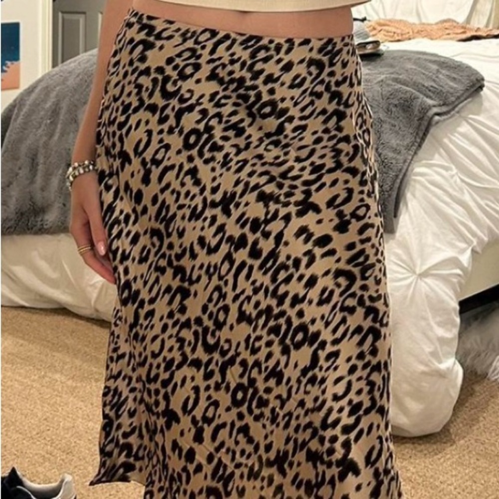 Vintage Leopard midi skirt
